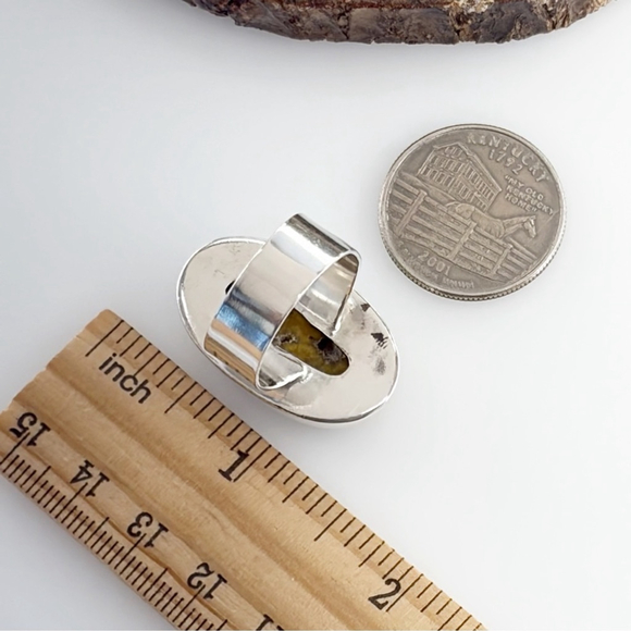 Sterling Silver 925 Bumblebee Jasper Bumble Bee Jasper Ring Size 9 New - Picture 7 of 9